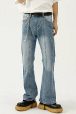 Raw Hem Jeans with Pockets