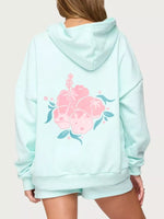 Drop Shoulder Graphic Hoodie with Kangaroo Pocket