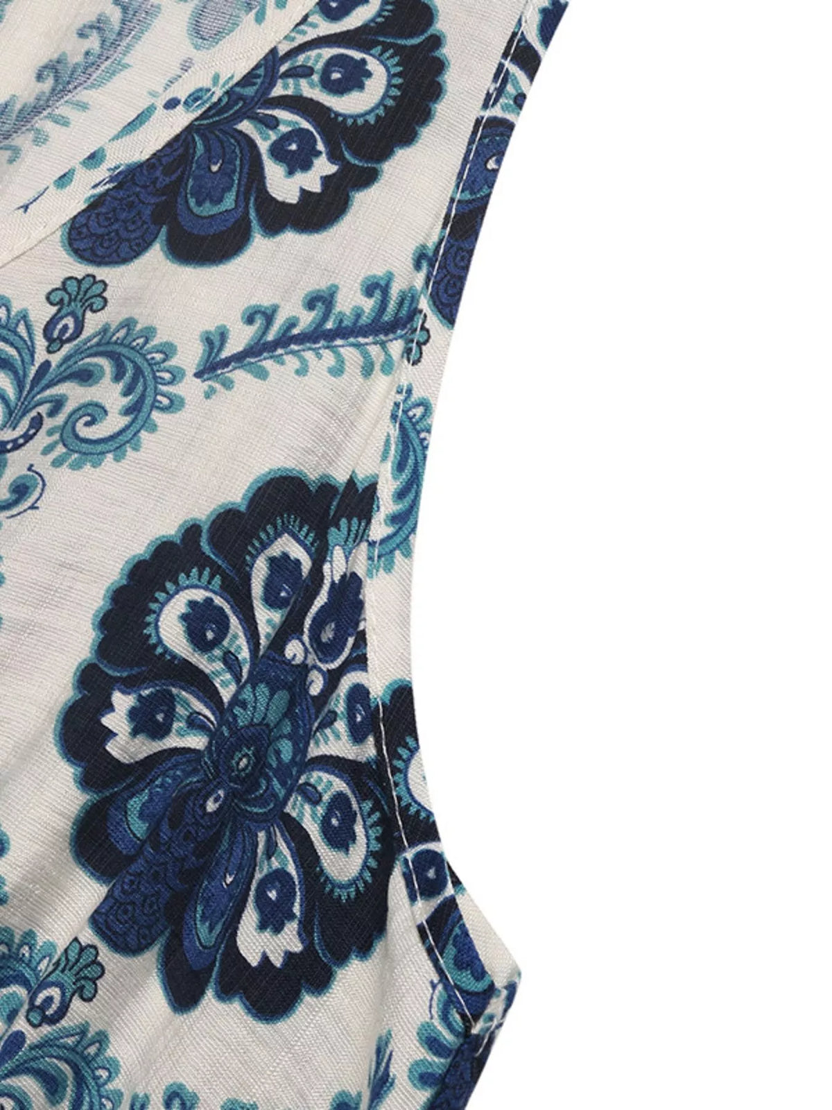 Printed Slit Sleeveless Maxi Dress
