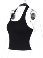 Ribbed Halter Neck Tank