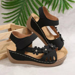 Floral Embellished Wedge Sandals