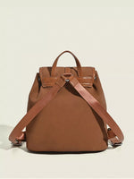 Drawstring Closure Flap Backpack Bag