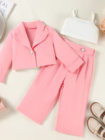 Children's Cami & One Button Blazer & Pants Set