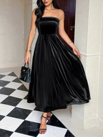 Ruched Tube Midi Dress