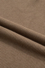 Solid Color Ribbed Knit Mock Neck Loose Sweater Vest