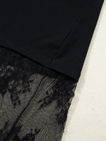 Floral Patchwork Short Sleeve T Shirt Loose Dress