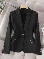 One-Button Blazer with Pockets