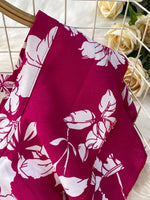 Floral Print Wide Leg Pleated Jumpsuit