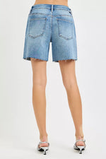 RISEN Slouchy Mid Length All Over Rhinestones Shorts