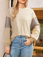 Striped Round Neck Long Sleeve Sweatshirt