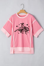 Rodeo Graphic Casual Loose Fit T-Shirt