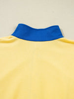 Color Block Patchwork Half Button Top and Shorts 2pcs Set