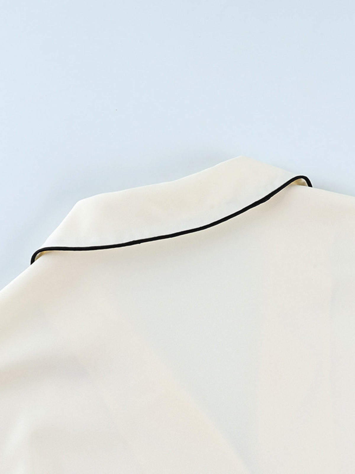 Contrast Trim Button Up Top and Pants Lounge Set