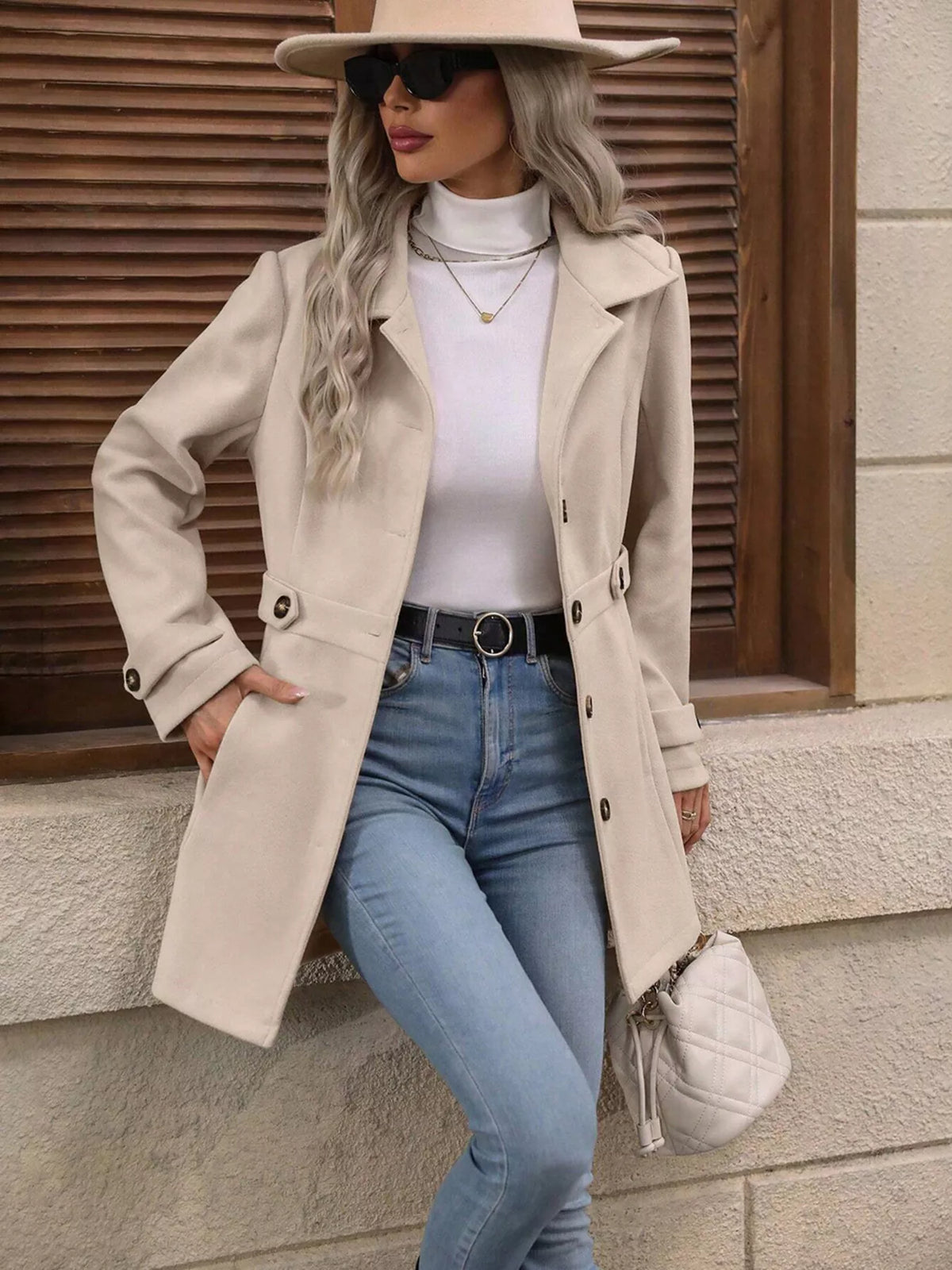 Button Up Long Sleeve Outerwear