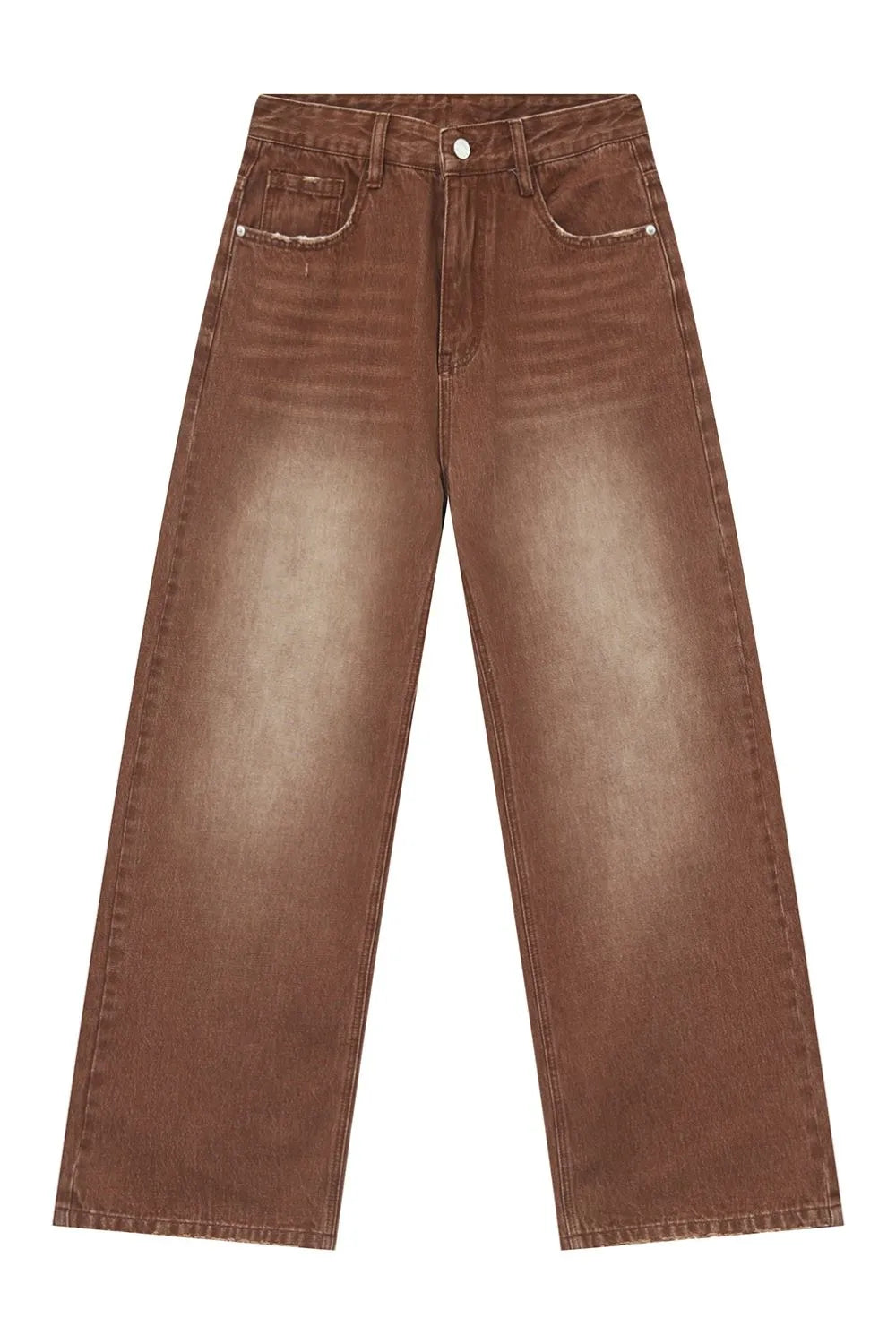 Wide Straight Jeans with Pockets