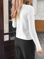 Button-Up Long Sleeve Knit Cardigan