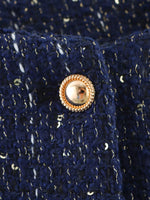 Tweed Button Up Cropped Outerwear