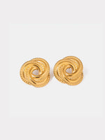 Stainless Steel Volution Stud Earrings