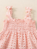 Children's Eyelet Smocked Tank Top and Ruffled Bloomers Set