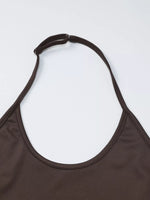 Halter Neck Crop Top and Pants Set