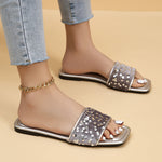 Sequin Open Toe Sandals