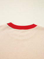 GAME DAY Letter Graphic Round Neck Sweatshirt