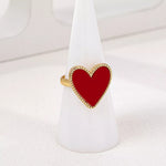 18K Gold-Plated Heart-Shaped Ring