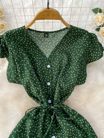 Polka Dot Button-Down Dress