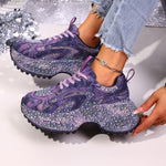 Rhinestone Lace Up Sneaker