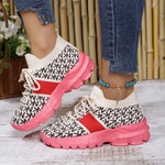 Round Toe Lace Up Sneakers