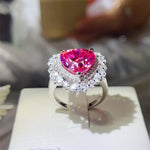 5 Carat Moissanite 925 Sterling Silver Heart-Shaped Ring