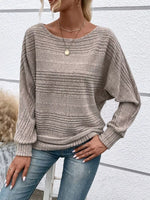 Relaxed Fit Ribbed Knit T-Shirt