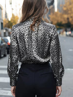 Leopard Button Up Long Sleeve Shirt