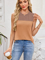 Textured Round Neck Tank