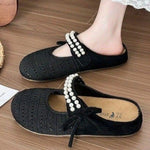 Hollow Out Round Toe Flat Slip-Ons