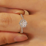 1 Carat Moissanite 925 Sterling Silver Ring