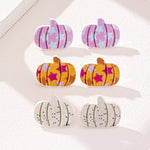 3 Piece Halloween Pumpkin Stud Earrings