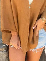 Full Size Oversized Button-Up Cardigan Plus Size
