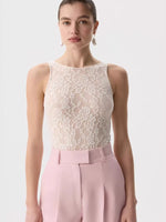 Lace Round Neck Long Sleeve Top