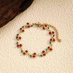 18K Gold-Plated Cherry Charm Bracelet