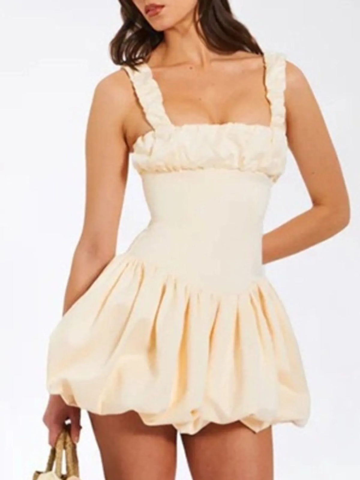 Bubble Hem Mini Dress