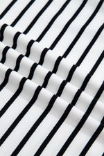 Stripe Contrast Knot Back Ruffle Trim Tank Top