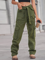 High-Waisted Multi-Pocket Cargo Jeans