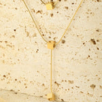 18K Gold-Plated Double Layered Geometric Necklace