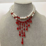 Halloween Teardrop Beaded Double Layered Necklace