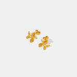 18K Gold-Plated Titanium Steel Puppy Shape Stud Earrings