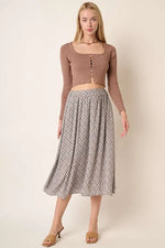 Mittoshop Printed Midi Skirt