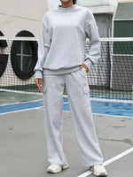 Dropped Shoulder Sweatshirt and Pants Set