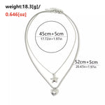 2-Piece Star and Heart Pendant Necklace