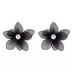 Flower Pearl Stud Earrings